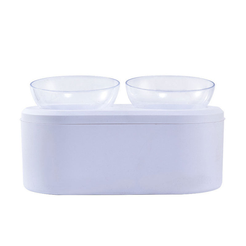 Oblique Mouth Double Bowl Transparent