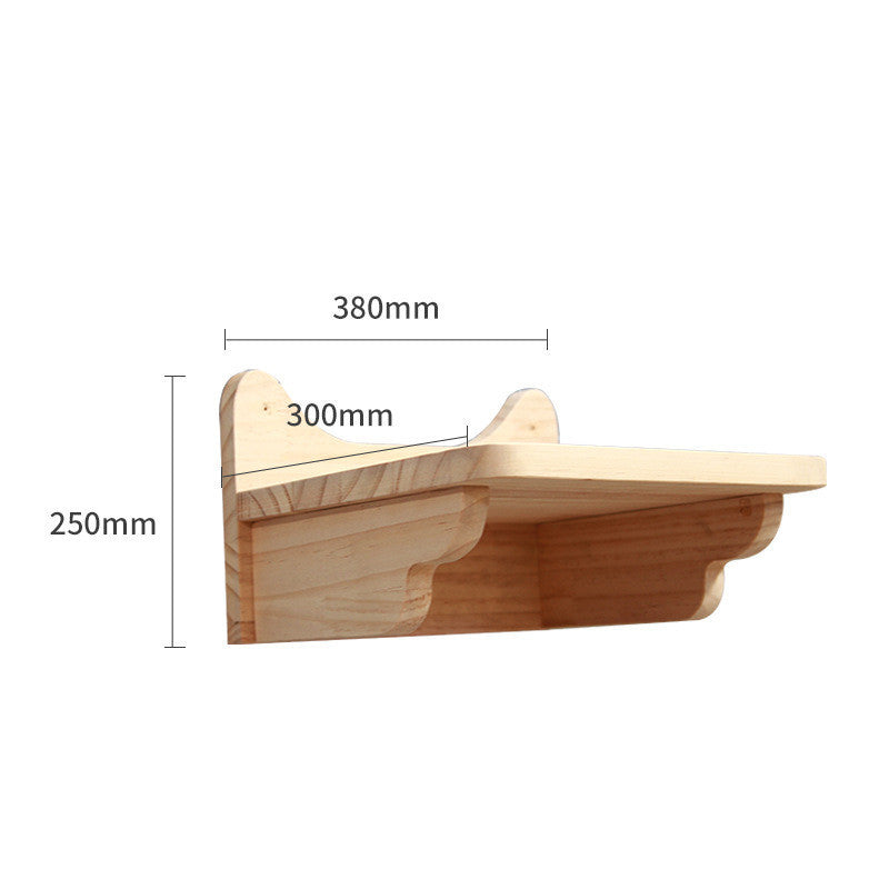Pet Cat Climbing Frame Wall Type Solid Wood Wall Hanging Platform