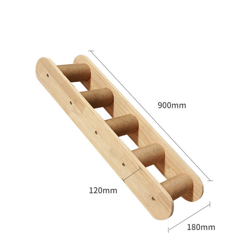 Pet Cat Climbing Frame Wall Type Solid Wood Wall Hanging Platform
