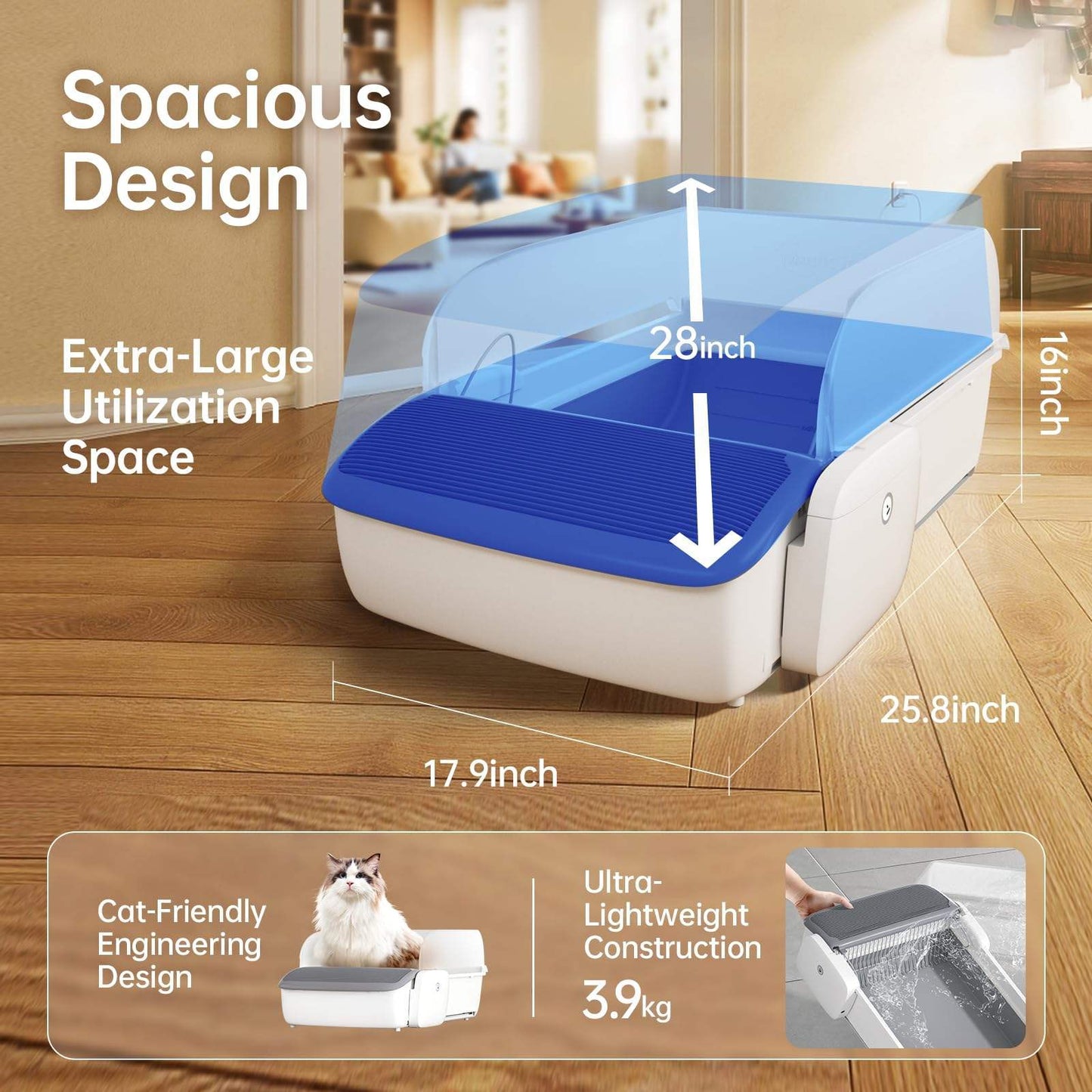 Automatic Cat Litter Box Self-cleaning