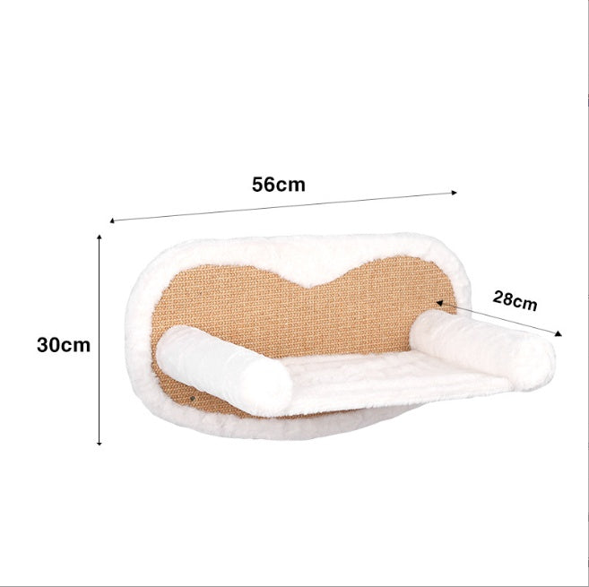 Cat Climbing Frame Wall-mounted Hanging Scratching Pole Cat Hammock Stairs