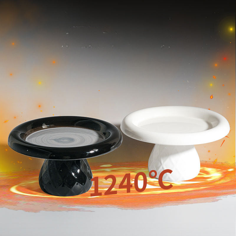 Ceramic Large-diameter Cat Bowl With Neck Protection