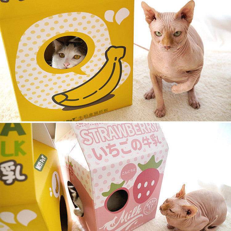 Milk Box Cat Scratch Board Toy