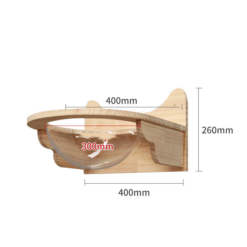 Pet Cat Climbing Frame Wall Type Solid Wood Wall Hanging Platform