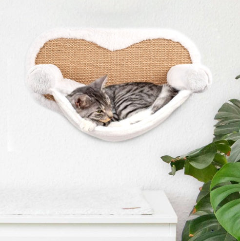 Cat Climbing Frame Wall-mounted Hanging Scratching Pole Cat Hammock Stairs