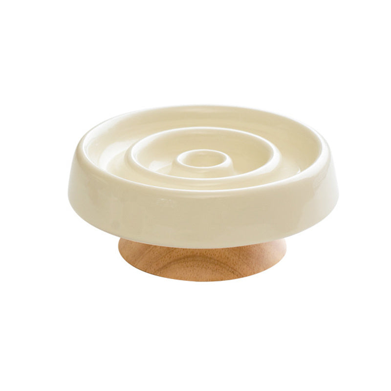 Ceramic Slow Feeder Bowl Anti-Gulping for Cats