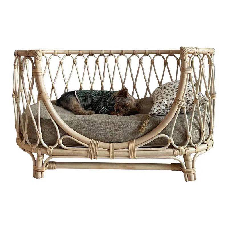 Pet Bed Handmade Rattan Woven Pet Bed Sofa For Cats