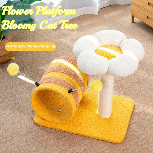 Bee Cat Climbing Frame Sisal Cat Scratching Board
