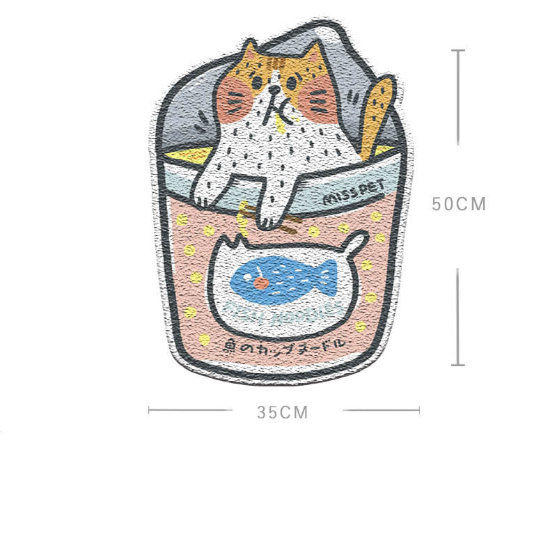 Cute Cat Litter Box Foot Pad
