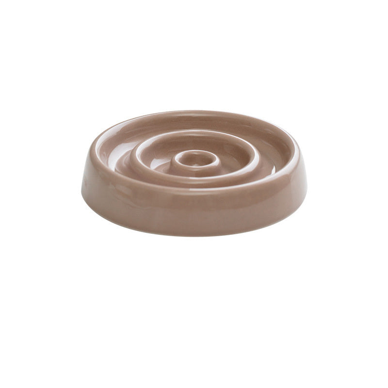 Ceramic Slow Feeder Bowl Anti-Gulping for Cats