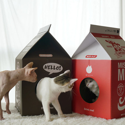 Milk Box Cat Scratch Board Toy