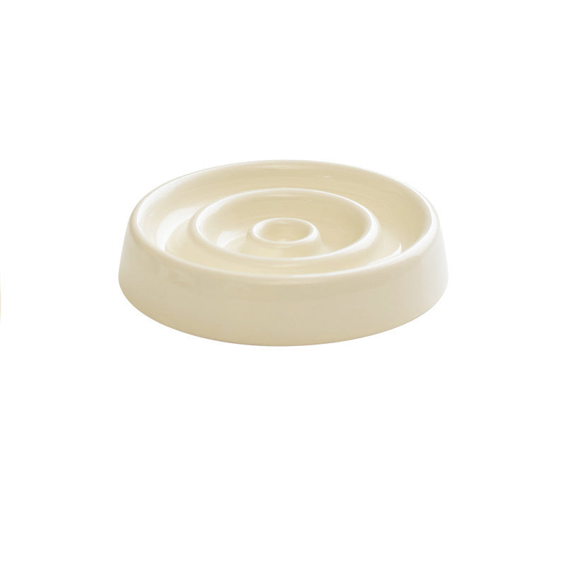 Ceramic Slow Feeder Bowl Anti-Gulping for Cats