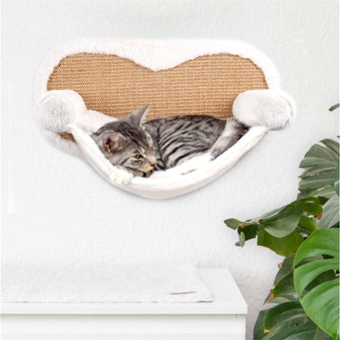 Cat Climbing Frame Wall-mounted Hanging Scratching Pole Cat Hammock Stairs