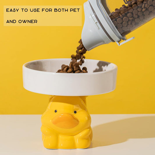 Food Bowls Elevated Animal Theme For Indoor Cats
