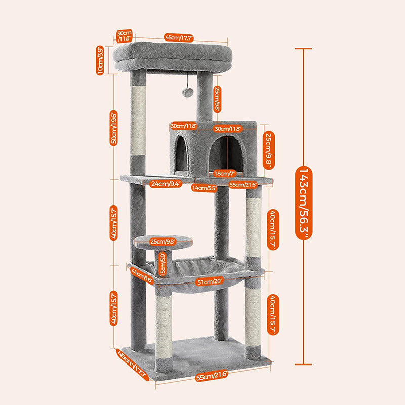 Cat Climbing Frame Cat Nest Integrated Non-covering Plus-sized Cat Hammock