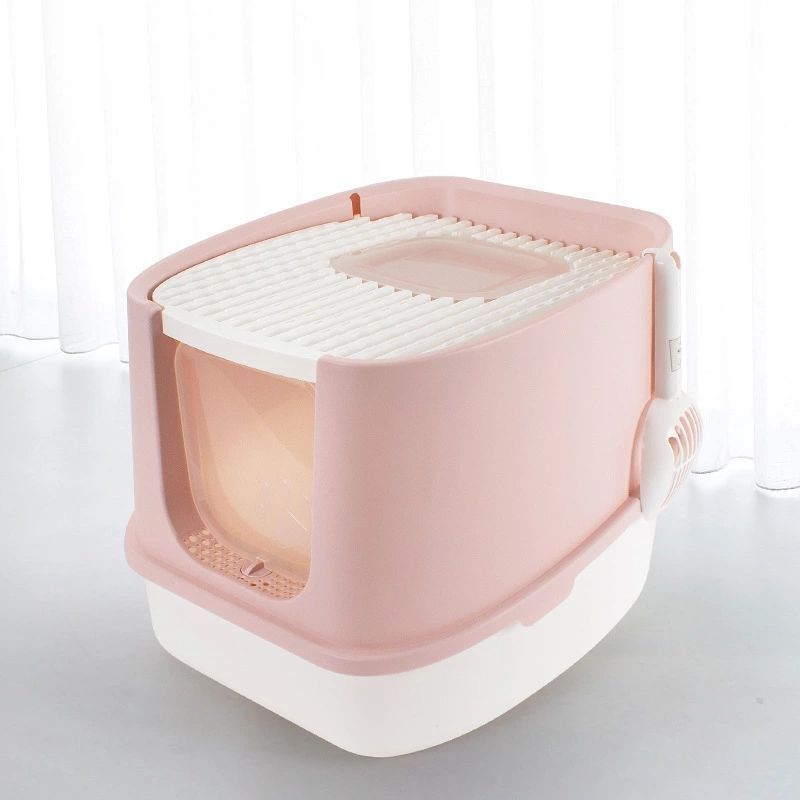 Household Fashion Fully Enclosed Cat Litter Box Anti-splash