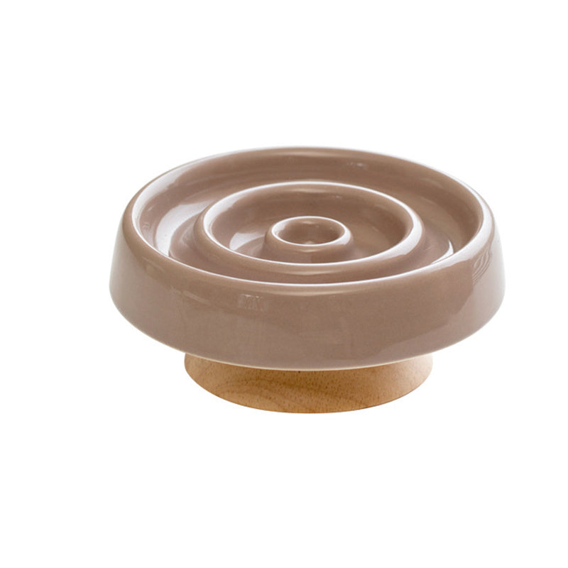 Ceramic Slow Feeder Bowl Anti-Gulping for Cats