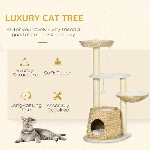 PawHut Cat Tree Natural