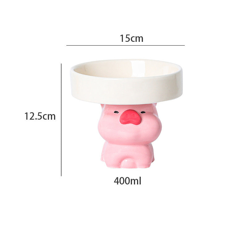 Food Bowls Elevated Animal Theme For Indoor Cats