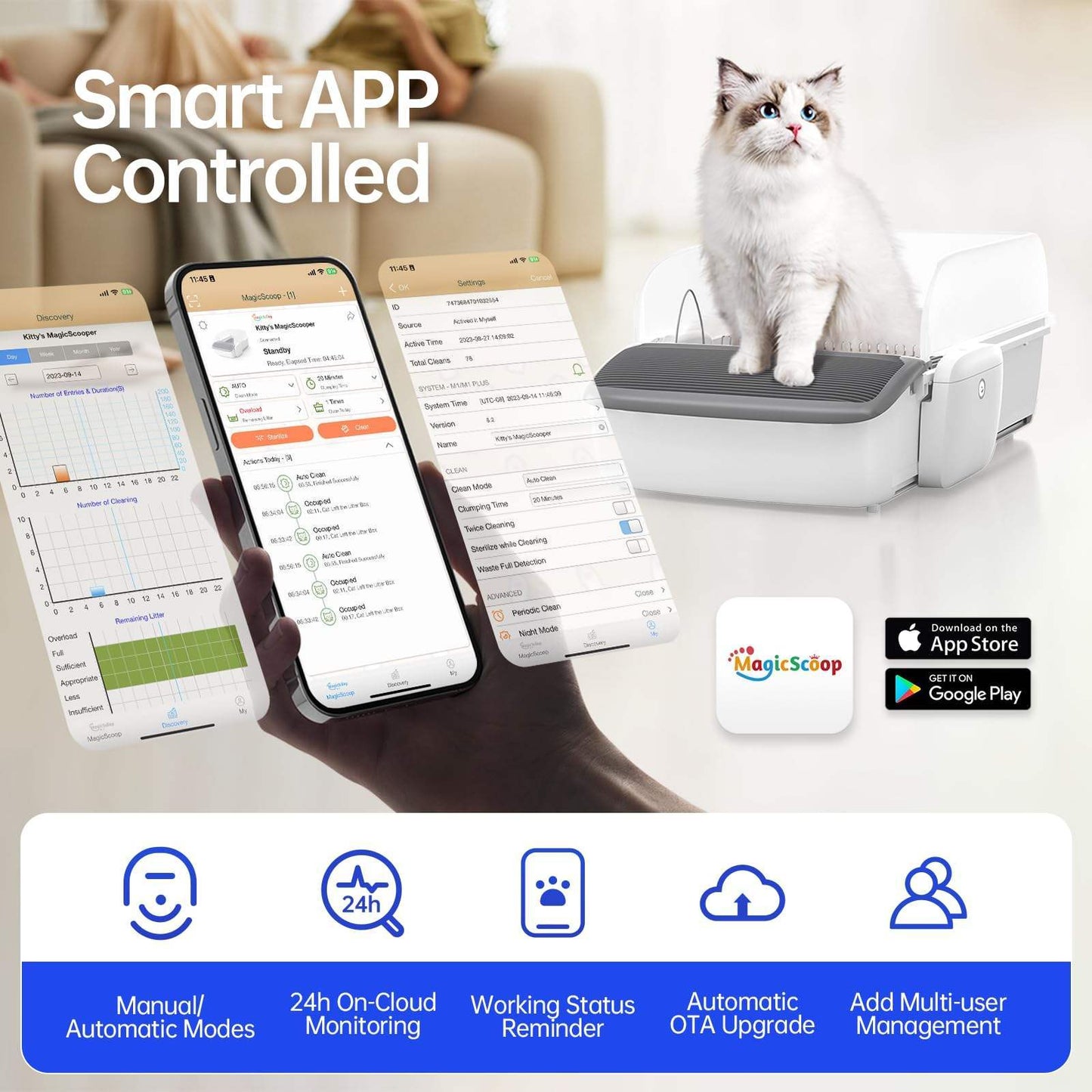 Automatic Cat Litter Box Self-cleaning