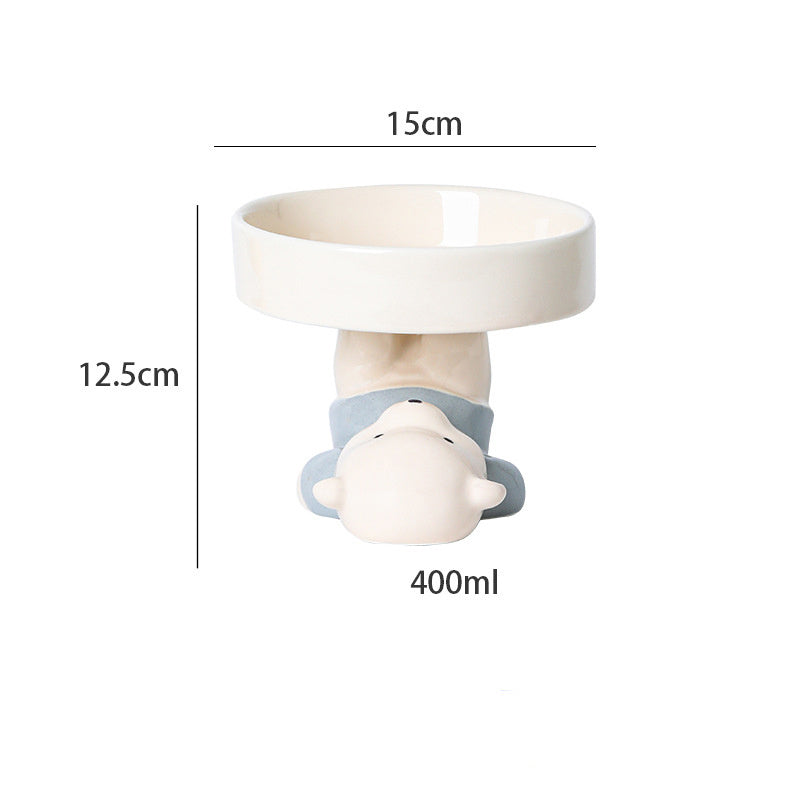 Food Bowls Elevated Animal Theme For Indoor Cats