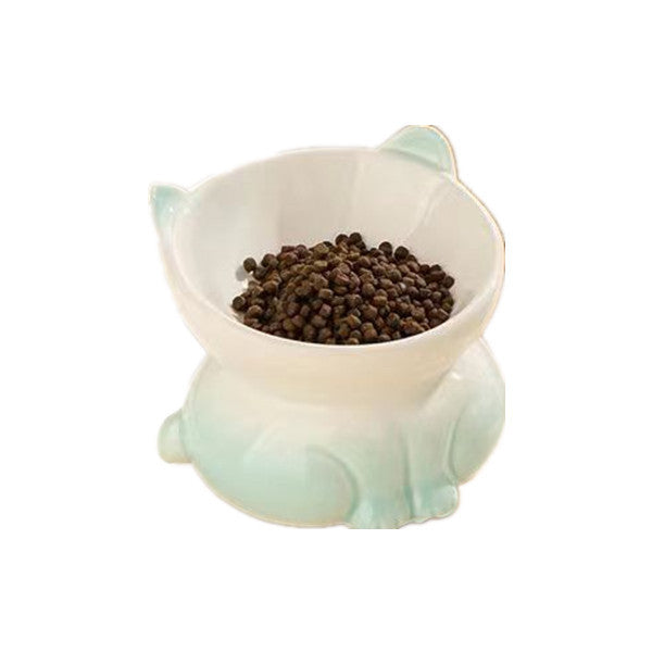 Ceramic Cat Goblet Food Bowl