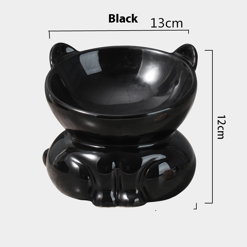 Ceramic Cat Goblet Food Bowl