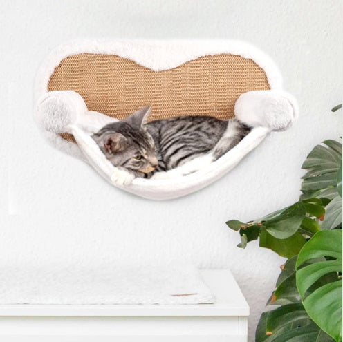 Cat Climbing Frame Wall-mounted Hanging Scratching Pole Cat Hammock Stairs
