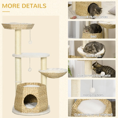 PawHut Cat Tree Natural