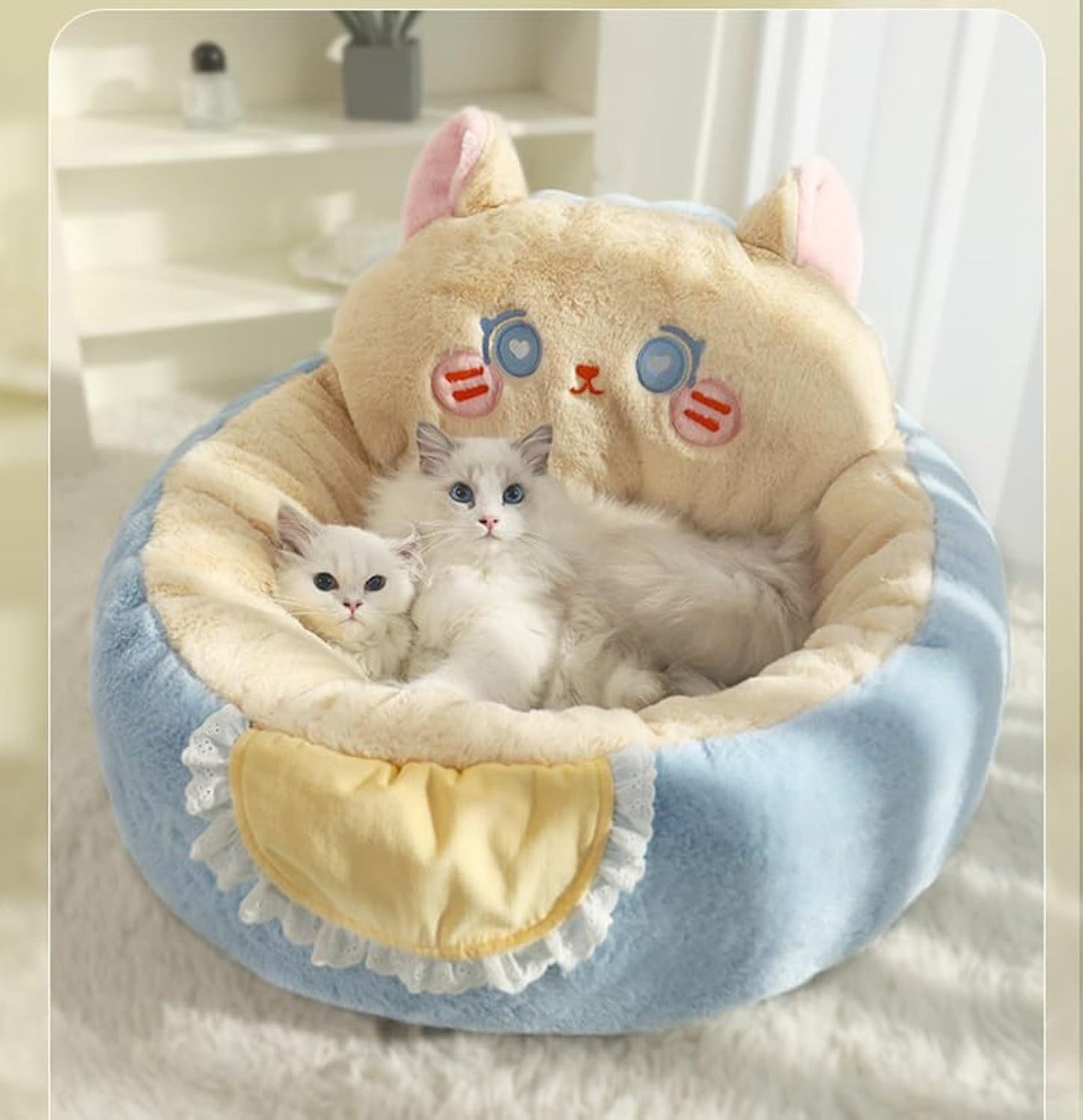 Cute Cat Bed Tent With Removable Washable Cushion