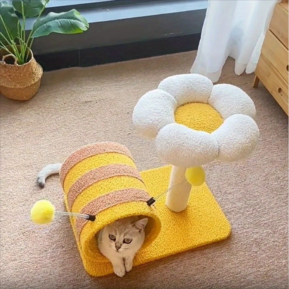 Bee Cat Climbing Frame Sisal Cat Scratching Board