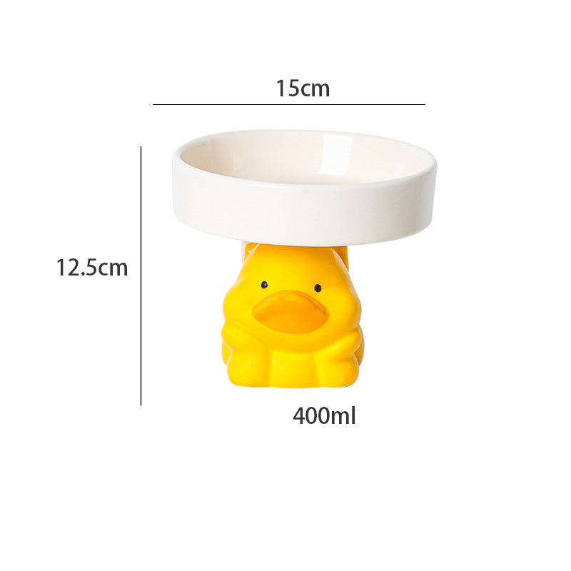 Food Bowls Elevated Animal Theme For Indoor Cats