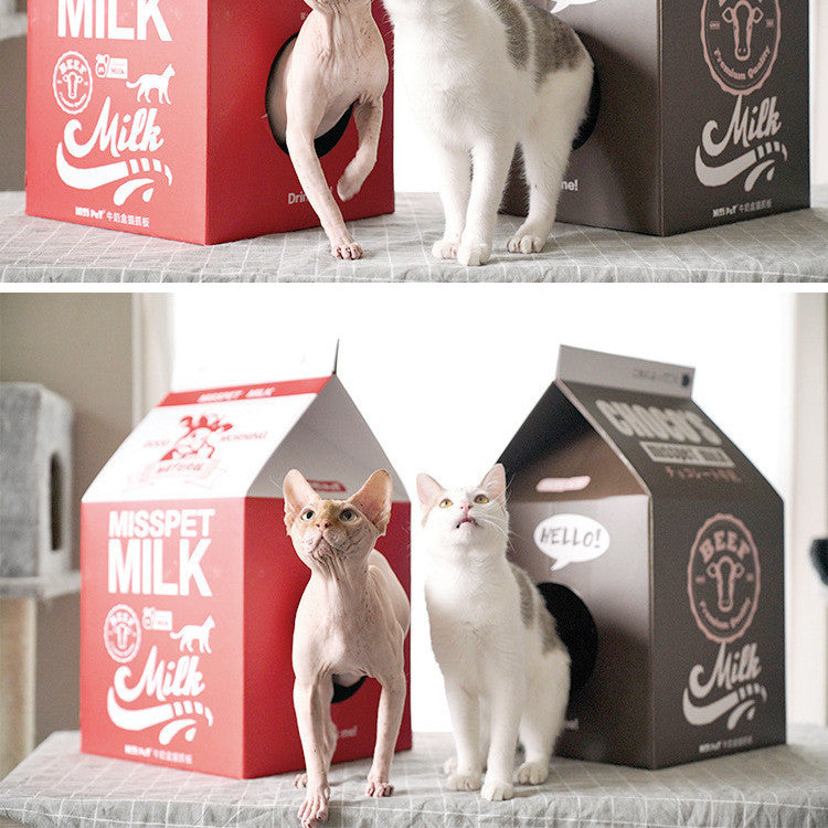 Milk Box Cat Scratch Board Toy