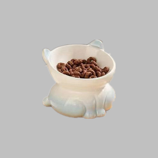 Ceramic Cat Goblet Food Bowl