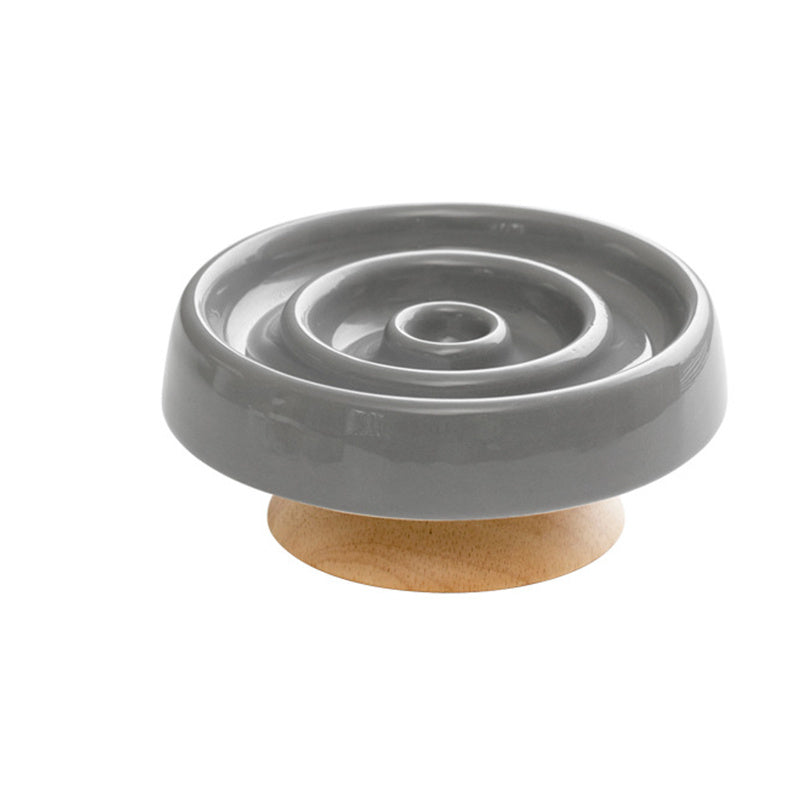 Ceramic Slow Feeder Bowl Anti-Gulping for Cats