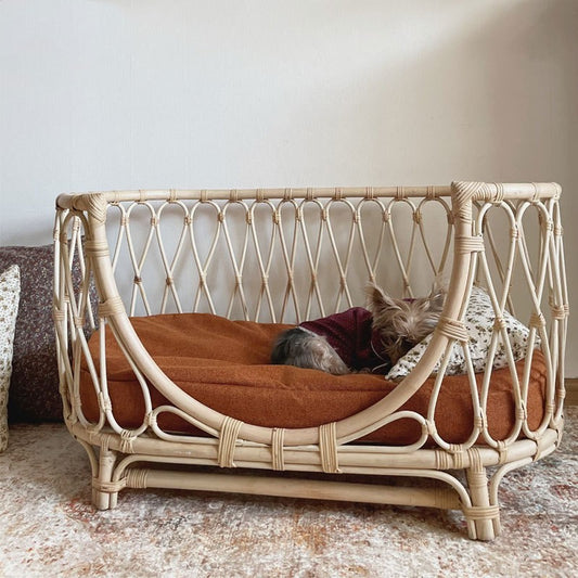 Pet Bed Handmade Rattan Woven Pet Bed Sofa For Cats
