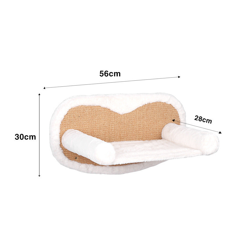 Cat Climbing Frame Wall-mounted Hanging Scratching Pole Cat Hammock Stairs