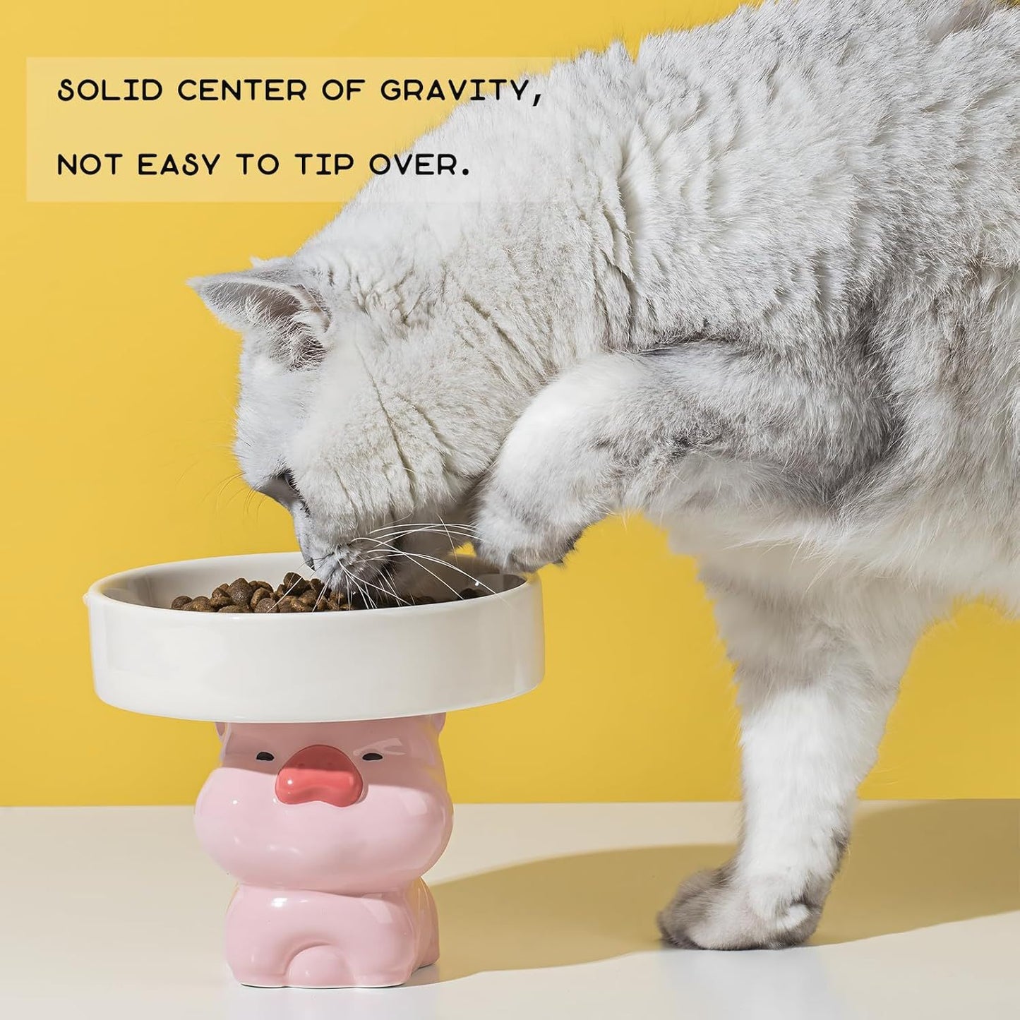 Food Bowls Elevated Animal Theme For Indoor Cats